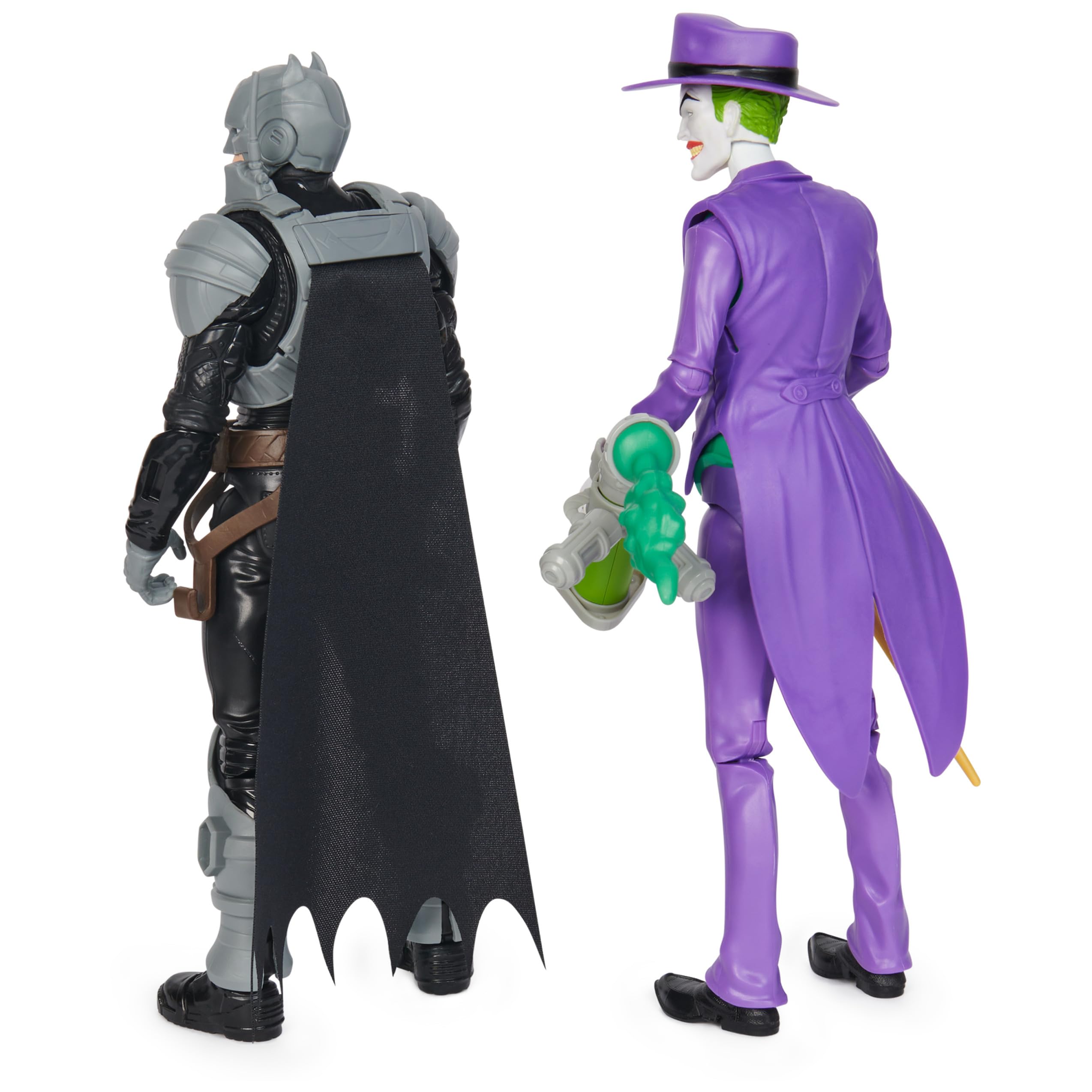 DC Comics, Batman Adventures, Batman vs The Joker Action Figures Set, 2 Figures, 12 Armor Accessories, 12-inch Super Hero Kids Toy for Boys & Girls