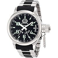 Invicta Men's 7241 Signature GMT Black Dial Stainless Steel and Black Polyurethane Watch