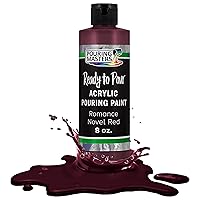 Pouring Masters Romance Novel Red Acrylic Ready to Pour Pouring Paint – Premium 8-Ounce Pre-Mixed Water-Based - for Canvas, Wood, Paper, Crafts, Tile, Rocks and More