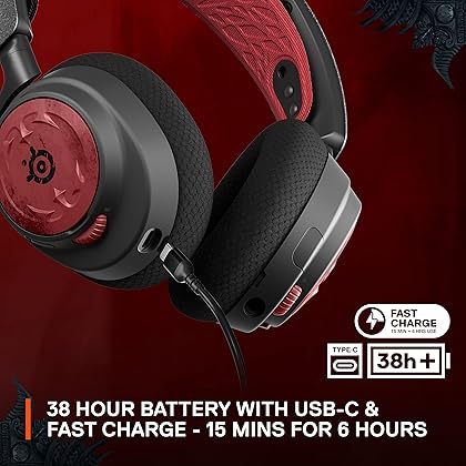 SteelSeries Arctis Nova 7 Wireless Multi-Platform Gaming Headset – Diablo IV Edition – Dual Wireless 2.4 GHz & Bluetooth – 38 HR Fast Charge Battery – Free in-Game Item - PC, PS, Mac, Mobile, Switch