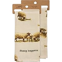 Primitives by Kathy Sheep Happens Decorative Kitchen Towel, Small