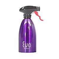 Evo Oil Sprayer Bottle, Non-Aerosol for Olive Cooking Oils, 16-Ounce Capacity, Purple Stainless Steel