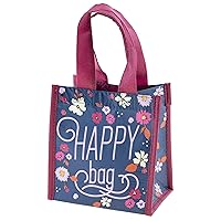 Karma Reusable Gift Bags - Tote Bag and Gift Bag with Handles - Perfect for Birthday Gifts and Party Bags RPET 1 Navy Floral Small