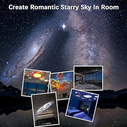 Galaxy Projector, 12 in 1 Planetarium Star Projector Realistic Starry Sky Night Light with Solar System Constellation Moon for Kids Adults Bedroom Ceiling Home Theater Living Room Decor