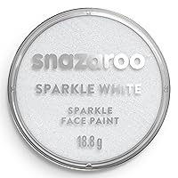 Snazaroo Sparkle Face and Body Paint, 18.8g (0.66-oz) Pot, Sparkle White