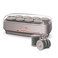 INFINITIPRO Hot Roller Set with Ionic Generator, Eight 2-inch Jumbo Rollers plus Eight 2-prong clips