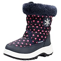 Toddler Boys Girls Warm Snow Boots, Kid Outdoor Insulated Winter Boots