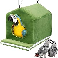 Large Soft Bird Nest House - Cozy Bird Bed for Cage, Novelty Plush Parrot Nest Snuggle Shed Hut, Easy to Install for Macaws Amazon Parrot African Grey Lovebirds
