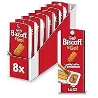 Lotus Biscoff & GO, Cookie Butter and Breadsticks Snack Pack, non GMO + Vegan, 1.6 Oz (Pack of 8)