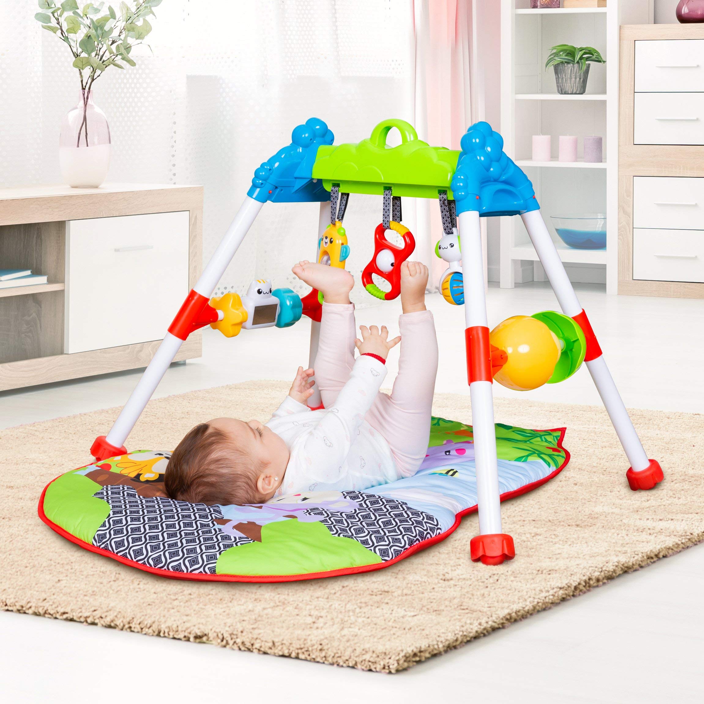 SMART STEPS by baby trend STEM Jammin’ Gym with Play Mat