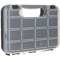 Performance Tool W5189 Durable Plastic Storage Organizer with Full-Height Dividers for Parts and Tools, Flat or Upright Storage with Built-in Feet