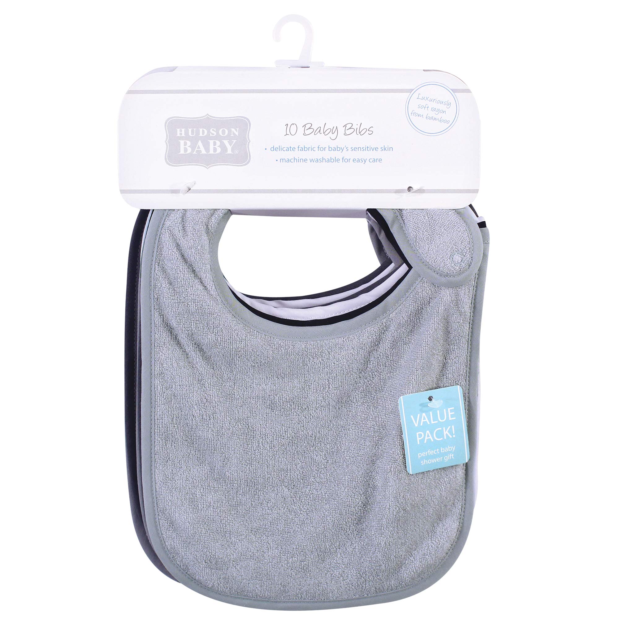 Hudson Baby unisex-baby Rayon from Bamboo Terry Bibs