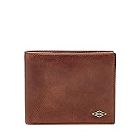 Fossil Men's Ryan Leather RFID-Blocking Bifold Wallet with Coin Pocket for Men