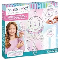 Make It Real: DIY Crystal Suncatcher - Silver, Purple & Soft Hues, Craft Your Own Beautiful Suncatcher, 139 Pieces Included, All-in-1 DIY Kit, Bedroom Décor, Tweens & Girls, Arts & Crafts, Ages 8+