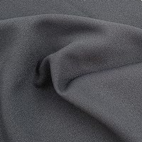Texco Inc No Stretch 100% Polyester Crepe Lightweight, Apparel, Home/DIY Fabric, Charcoal Gray 1 Yard
