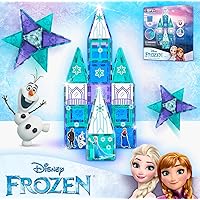 Tytan Tiles Official Disney Licensed Frozen Castle Magnetic Tiles Building Set, Powerful STEM/STEAM Learning Workbook, Creative Architectural Play, Shape & Pattern Recognition, Ages 3 and Up