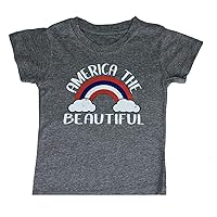 4th of July Kids T-Shirt, Dress & Tank - America The Beautiful - Red, White & Blue Rainbow - Toddler & Youth