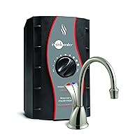 InSinkErator Wave Instant Hot and Cold Water Dispenser System, Faucet & Tank, Satin Nickel, HC-Wave-SN