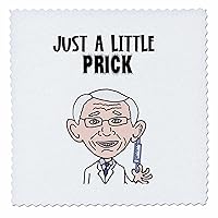 3dRose Funny Dr Fauci with Vaccine Just a Little Prick Pun Covid... - Quilt Squares (qs_350988_6)