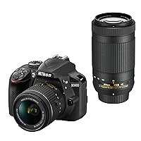 Nikon digital single-lens reflex (SLR) camera D3400 double zoom kit black D3400WZBK(Japan Import-No Warranty)