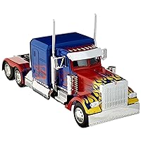 Optimus Prime Truck with Robot on Chassis from Transformers Movie Hollywood Rides Series Diecast Model by Jada 30446