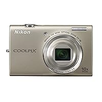Nikon COOLPIX S6200 16 MP Digital Camera with 10x Optical Zoom NIKKOR ED Glass Lens and HD 720p Video (Silver)
