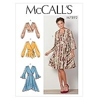 McCall Pattern Women's Crop Top, Blouse, and Dress, Sizes 6-14 Sewing Pattern