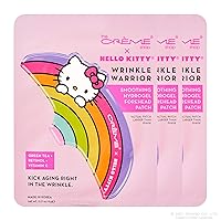 Hello Kitty Hydrogel Forehead Patch for Wrinkle Relief, Anti aging, Smooth Skin infused with Green Tea, Retinol, Vitamin C (3 Pack)