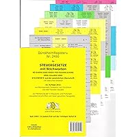 STEUERGESETZE Überschrift, Dürckheim-Register JURTAB Nr. 2450 (2019): 190Tabs zur Markierung der wichtigsten Steuergesetze im C.H. Beck Verlag oder nwb-Textsammlungen