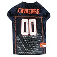 Pets First NCAA College University of Virginia Cavaliers Mesh Jersey for DOGS & CATS, X-Small. Licensed Big Dog Jersey with your Favorite Football/Basketball College Team