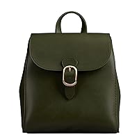 Simple Vegan Leather Flap 3 Way Convertible Backpack For Women Classic Vintage Faux Leather Fashion Daypack (Green)