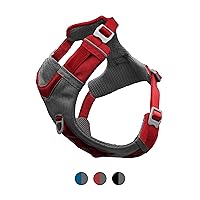 Kurgo Dog Harness for Large, Medium, & Active Dogs, Pet Hiking Harness for Running & Walking, Everyday Harnesses for Pets, Reflective, Journey Air, Red/Grey 2018, Small