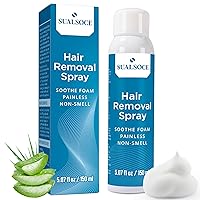 Hair Removal Spray Foam - Newest Formula from 100% Natural Ingredients - Effective & Painless - Cream - Body & Intimate Depilatory Spray Foam for Women & Men