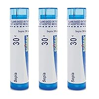 Boiron Sepia 30C Homeopathic Medicine for Bloating and Lower Back Pain During Menstruation - Pack of 3 (240 Pellets)
