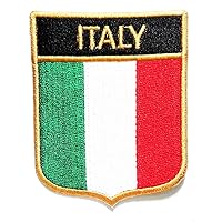 Nipitshop Patches Italy Country Flag Patch Italy National Emblem Iron On Sew On Patch Embroidery Appliques for Craft Sewing Clothing