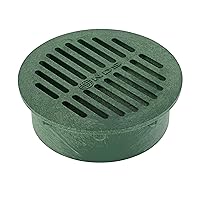 NDS 50, 6 In. Round Grate Drain Cover, Connects to Speed-D Catch Basin Drain,Drain Pipes & Fittings, for Small Lawns, Landscaping, and Patios,Green