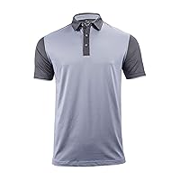 HEAD Men's Golf Polo Shirt, Grey Black, Medium