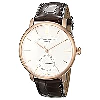 Frederique Constant Men's FC-710V4S4 Slimline Manufacture Analog Display Automatic Self Wind Brown Watch