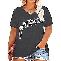Plus Size Tops Sunflower Shirts for Women Flower Graphic Tees Shirts Summer Inspirational Tshirt