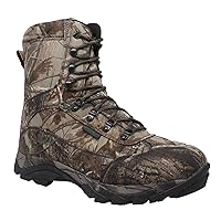 Ad Tec 10in Mens Real Tree Camo Waterproof Hunting Boots Synthetic, Camouflage - Aggressive Rubber Outsole with Steel Shank
