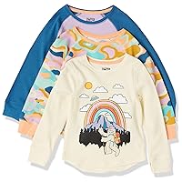Girls and Toddlers' Long-Sleeve Thermal T-Shirt Tops (Previously Spotted Zebra), Multipacks