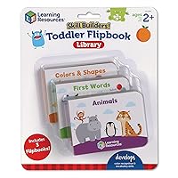 Learning Resources Skill Builders! Toddler Flipbook Library, 3 Pieces, Ages 2+, Educational Toys, Alphabet Learning, Toddler Learning Books, Toddler Activity Book