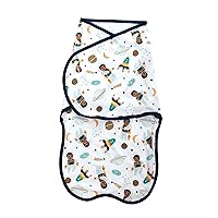 Baby Swaddle 100% Cotton, Astronaut and Space Theme (Ashton) for Newborn - 3 Months