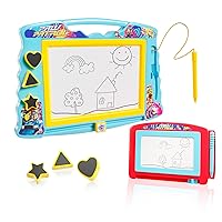 Lollipop PAW Patrol 2 Pack Magnetic Drawing Board, One Large Board with 3 Stamps and Stylus Pen and One Travel Size Drawing Board, for Boys or Girls…
