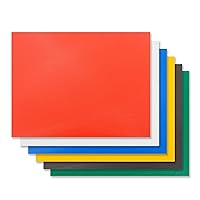 CMI Commercial Grade Cutting Board for Kitchens,Plastic Chopping Board, 18 x 24 x 1/2 Inch, Multi-Color 6 of Pack Set,NSF Certified,for Vegetable Meat or Cheese