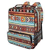 Travel Backpack,Work Backpack,Back Pack,Colorful Ethnic Indian Striped,Backpack