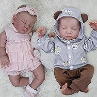 Bundle of Reborn Baby Dolls 18'' Levi and 20'' August
