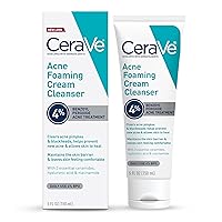 Acne Foaming Cream Cleanser | Acne Treatment Face Wash with 4% Benzoyl Peroxide, Hyaluronic Acid, and Niacinamide | Cream to Foam Formula | Fragrance Free & Non Comedogenic | 5 Oz