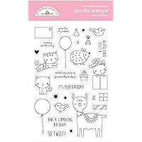 DOODLEBUG DESIGN INC. 6648 Doodle Stamps Clear ANML, Party Animal-Girl, Hey Cupcake