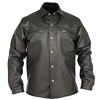Men's Horsehide Leather Shirt Black